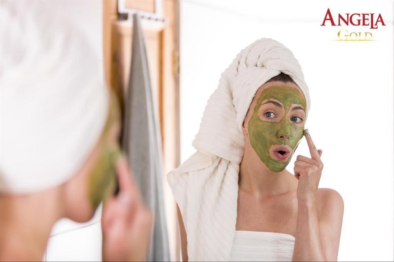 Mặt nạ chống lão hóa nâng cơ bằng trà xanh